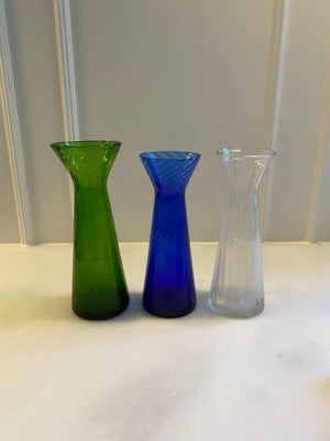 Vase, Hyacint vase, Holmegaard, Hyacint glas vaser formentlig fra Holmegaard og Kastrup. Mundblæst v