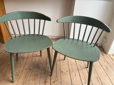 Spisebordsstol, Træ, FDB, To retro FDB stole i træ, malet. 