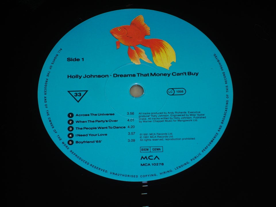 LP, Holly Johnson ( Frankie Goes To Hollywood ), Dreams That