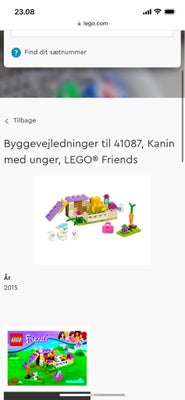 Lego Friends, 41087, Komplet set mangler dog brugsanvisning som kan findes på https://www.lego.com/d