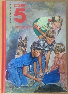 De fem i smuglerreden - nr 4, Enid Blyton, De 5 i smuglerreden. Af Enid Blyton. De 5 nr.4. Hardback.