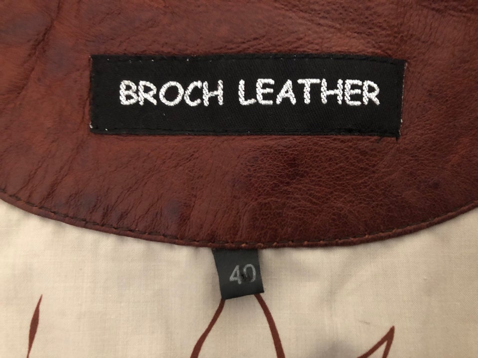 Skindjakke, str. 40, Broch Leather