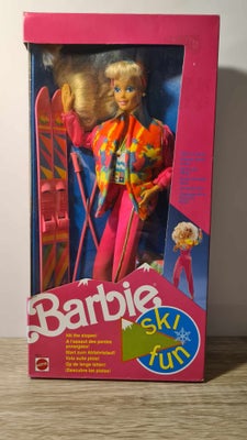 Barbie, Barbie Ski Fun, Jeg sælger her en original Baribie Ski Fun fra Mattel fra 1990. Barbie er st