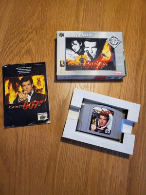007: Goldeneye N64, N64, action, 007:Goldeneye til Nintendo 64. 

Kasse og manual har en lille smule