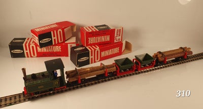 Modeltog, JH-N 310 PLAYCRAFT Diesellokomotiv mm., skala H0 mini, ANALOG - smalsporssæt, med lokomoti