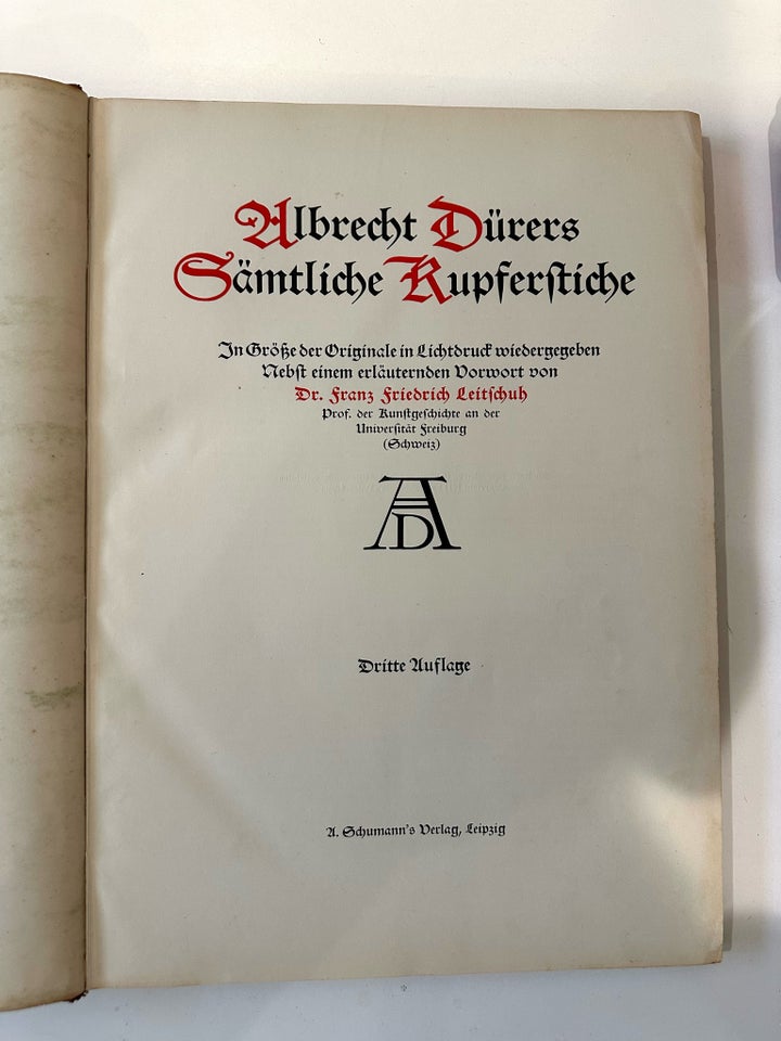 Albrecht Dürers sämtliche Kupferstiche, emne: kunst og