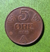 Skandinavien, mønter, 1935
