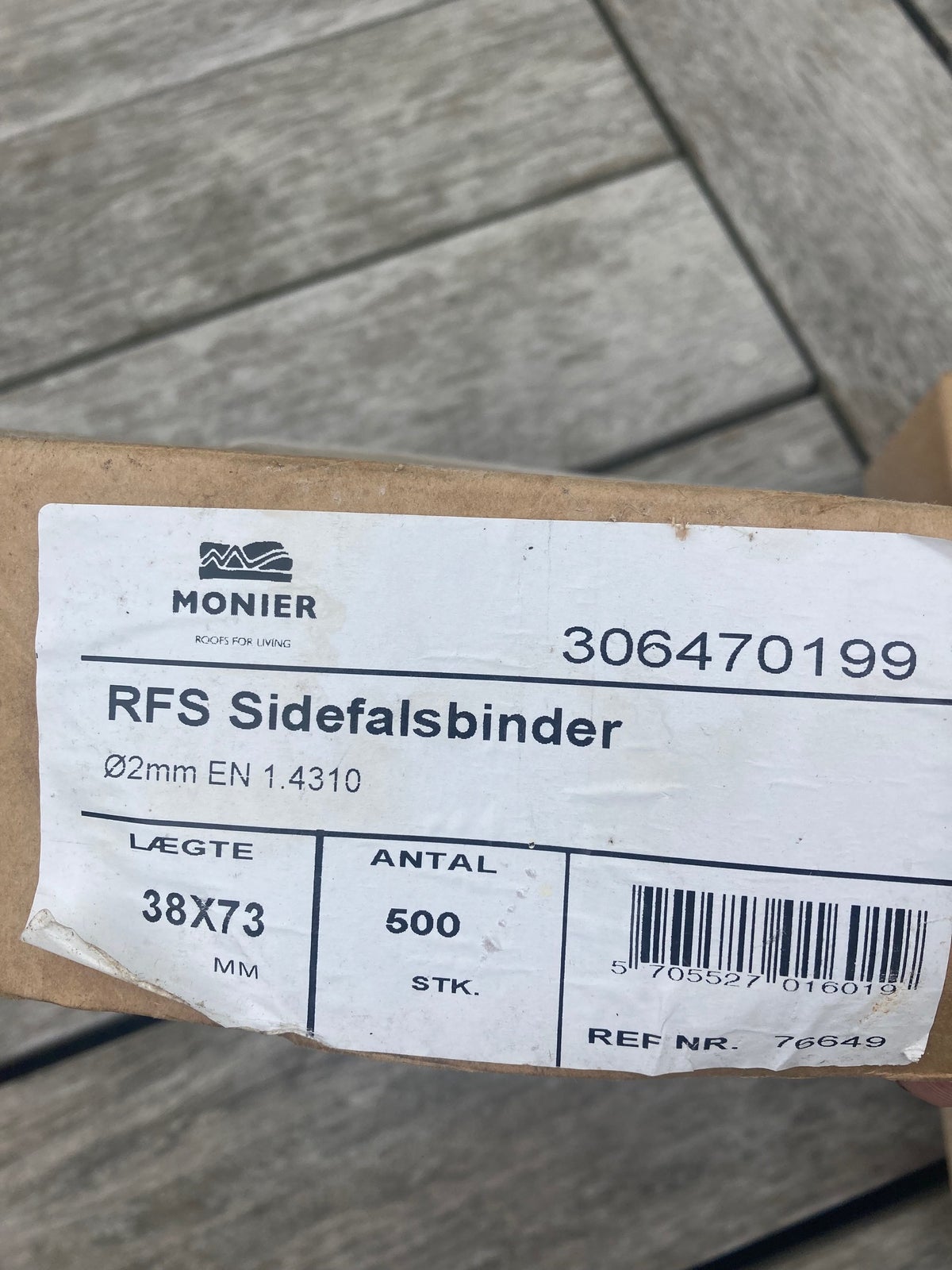 Sidefalsbinder/Rygningsbeslag, Monier