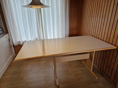 Køkkenbord, Bøg/ laminat, b: 80 l: 120, Køkkenbord  med hvid laminat bordplade med bøgekant. Mål 120