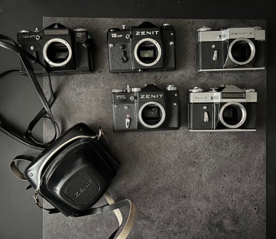 Zenit, TTL, God, Zenit, Zenit, Rimelig

Sælger en blandet samling af kameraer.

Fire stk. Zenit 35mm