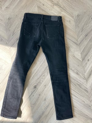 Jeans, VANS, str. 28,  Sort ,  Denim ,  Næsten som ny