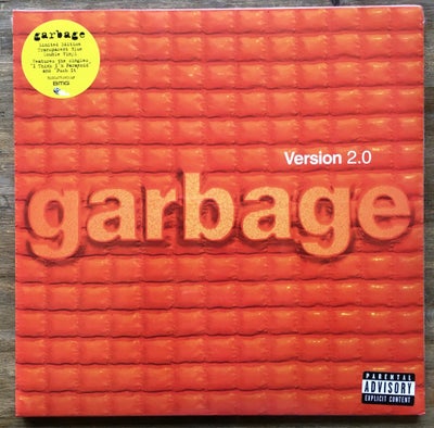 LP, Garbage, Version 2.0 (2 LP BLÅ VINYL), National Album Day udgave på transparent blå vinyl.
Stadi