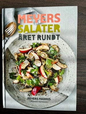 Claus Meyers salater året rundt kogebog, Claus Meyer, emne: mad og vin, Hardback i super stand.

Sal
