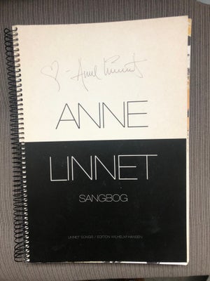 Andre samleobjekter, Anne Linnet nodehæfte, Sangbog med noder med musik af Anne Linnet. Becifret mel