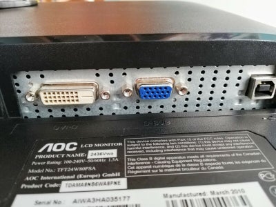 aoc monitor tft24w80psa