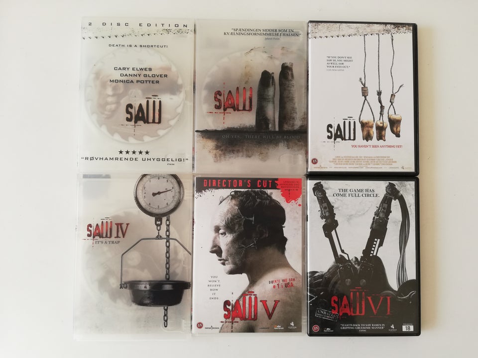 SAW 1-6 , DVD, gyser – dba.dk – Køb og Salg af Nyt og Brugt