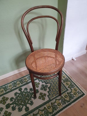 Spisebordsstol, Træ og flet, b: 90 l: 90, Retro Wiener-stol med intakt flet og lavet i træ - men med