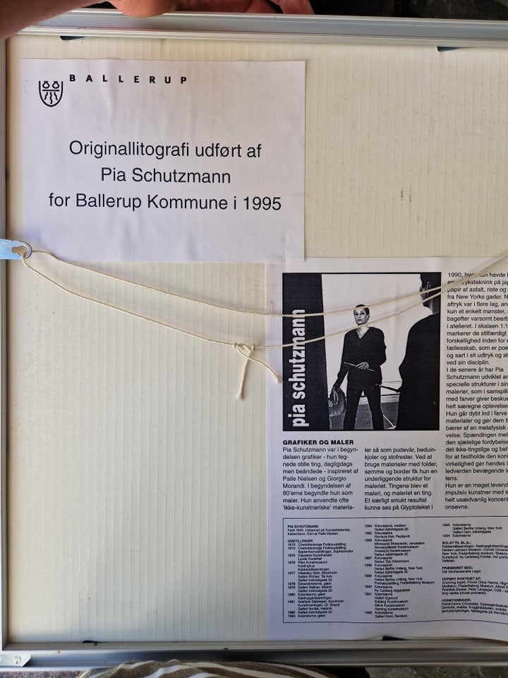 Litografi, Pia Schultzmann, b: 45 h: 50