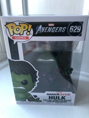 Funko pop Hulk , Marvel, Funko pop Hulk fra Marvel. Har kun stået til pynt og kommer fra ikke ryger 