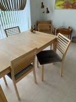 Spisebordsstol, 8 stk Bøg og stof , Skovby SM 91