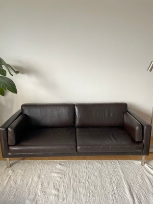 Sofa, 3 pers., Mørkebrun sofa sælges