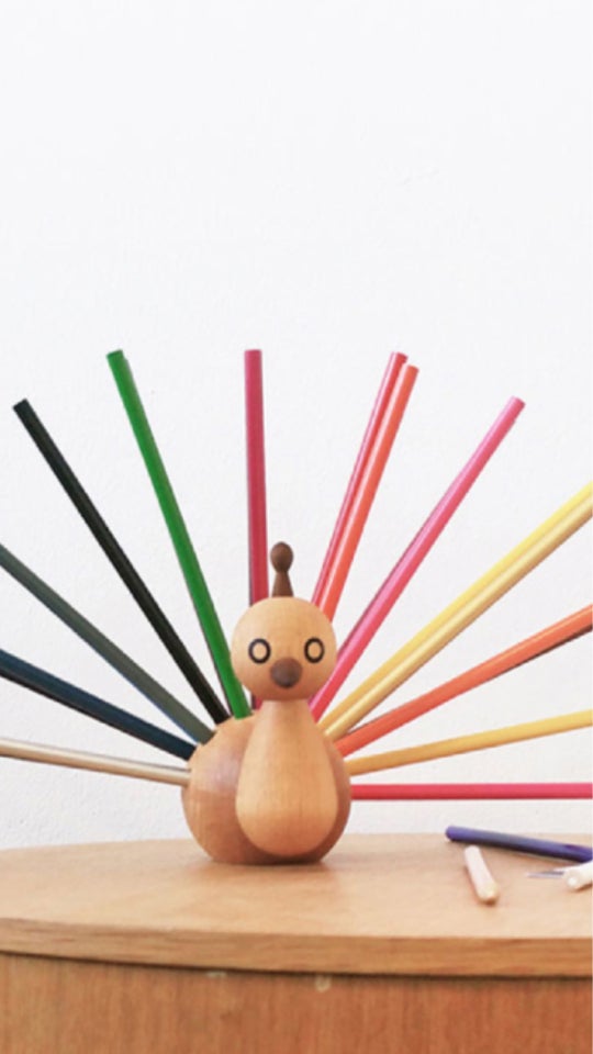 Andet legetøj, Peacock Pencil Holder inkl. farvwblyanter,