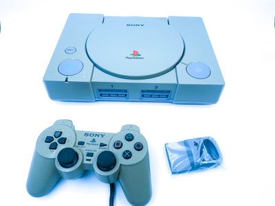 Playstation 1, PS1 med 1 controller og memory card, PS1 med 1 controller og memory card

Konsollen e