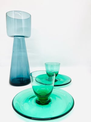 Glas, Lysestager, Vintage, Smukke vintage lysestager i den smukkeste farve. 

Retro, mid century, 60