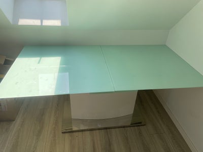 Glasbord, glas, b: 90 l: 180 h: 75, Dette bord kan forlænges med yderligere 40 cm med et skjult styk