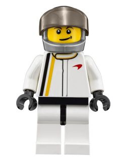 Lego Minifigures, Audi/Mercedez figurer

sc003 McLaren Race Car Driver 15kr .
sc006 Crew Member - fe