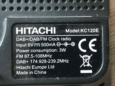 Vækkeur, Hitachi, Clockradio 2stk. nyere med brugsanvisning. Kan vække med alarm eller radio DAB+/FM