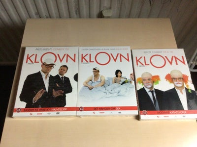 Klovn, DVD, komedie, Klovn sæsoner på dvd sælges.

sæson 1-3  20kr.
sæson 1-4  20kr.
klovn sæson 1-6