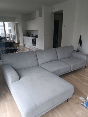 Hjørnesofa, 3 pers. , Ved ikke, Grå sofa - brugt med en enkelt plet, men ellers i god stand. 

Jeg k