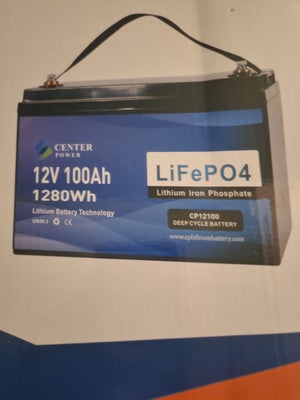 litium Batteri, årg. 2024, hjemhavn Rødovre, 1 stk 12v 100ah litium batteri ,nypris 45oo kr.