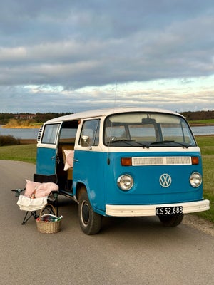 VW T2, 1,6, Benzin, 1972, km 60230, lysblå, klimaanlæg, 4-dørs, service ok, Klassisk folkevognsrugbr