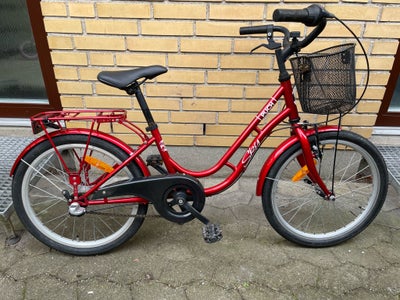 Pigecykel, classic cykel, andet mærke, Puch Sky, 20 tommer hjul, 3 gear, Puch Sky rød pigecykel med 