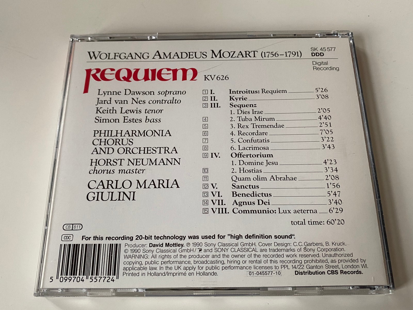 Mozart: Requiem, klassisk