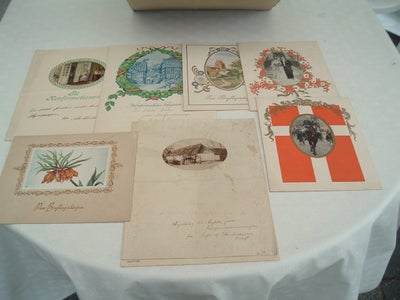 Postkort, Telegrammer, Ca. 140 stk. forskellige gamle festtelegrammer fra 1930-1945 og 1970. Mine fo