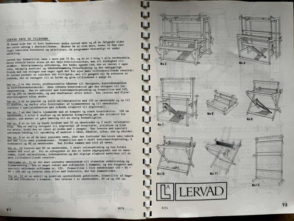 VEJLEDNING FOR VÆV NR. 11, © LERVAD 1973, emne: håndarbejde