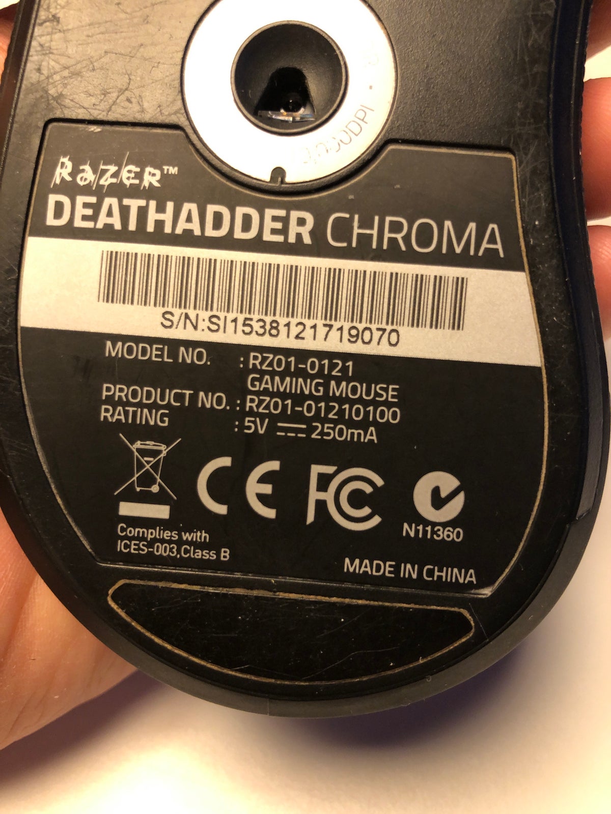 Mus, Razer, RZ01-0121 Deathadder Chroma