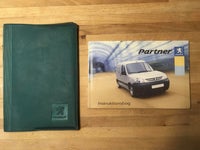 Instruktionsbog, Peugeot Partner