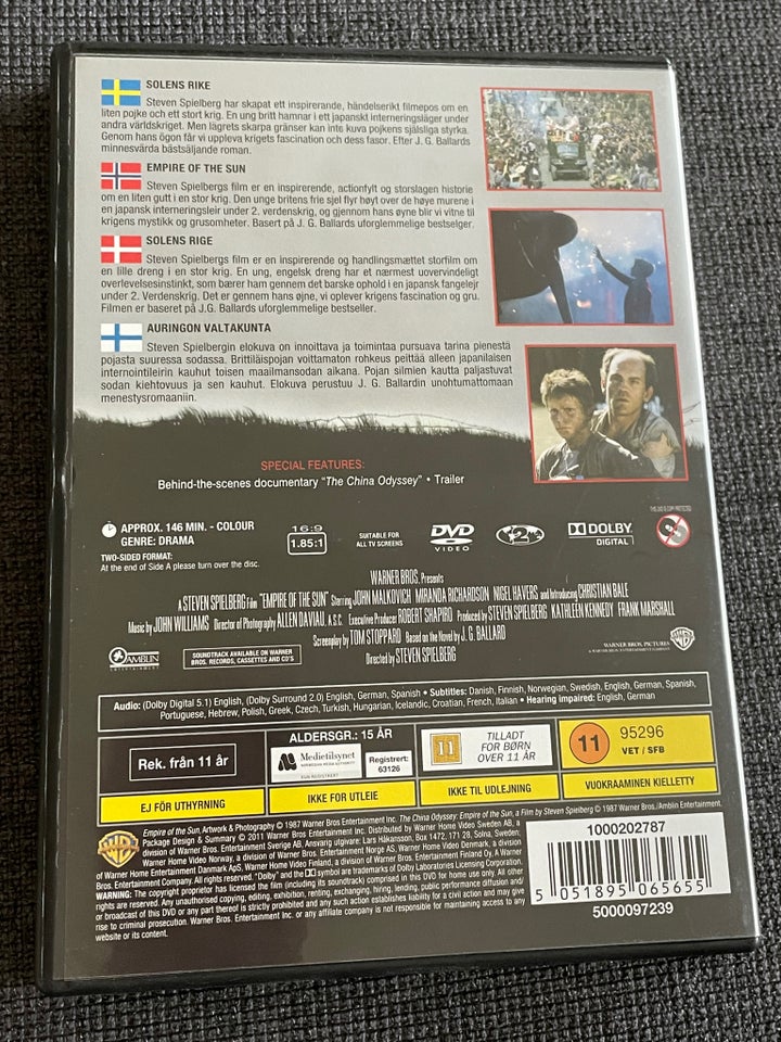 Empire Of The Sun - Solens Rige, DVD, drama