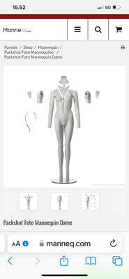 Dame mannequin, Packshot serie, Damestørrelse , God, Packshot fotomannequin, som er specielt designe