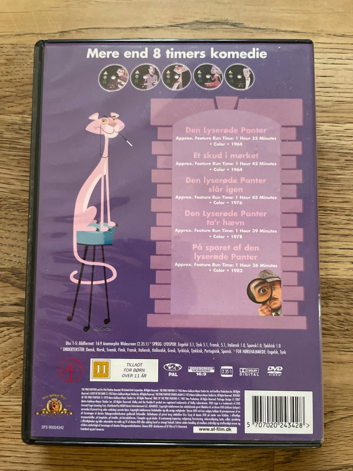 Den lyserøde panter, instruktør Blake Edwards, DVD