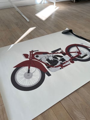 Plakat, motiv: Motorcykel