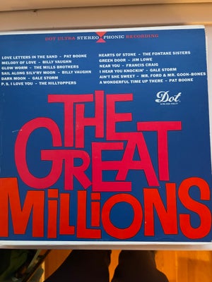 LP, Diverse Kunstnere  ( 1. Press ) , The Great Millions ( 1. Press ) , Jazz, Virkelig velholdt lp u