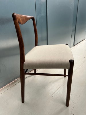 Spisebordsstol, Palisander, 6 stk. dansk produceret spisestuestol i palusander med uld stof.
Fin sta