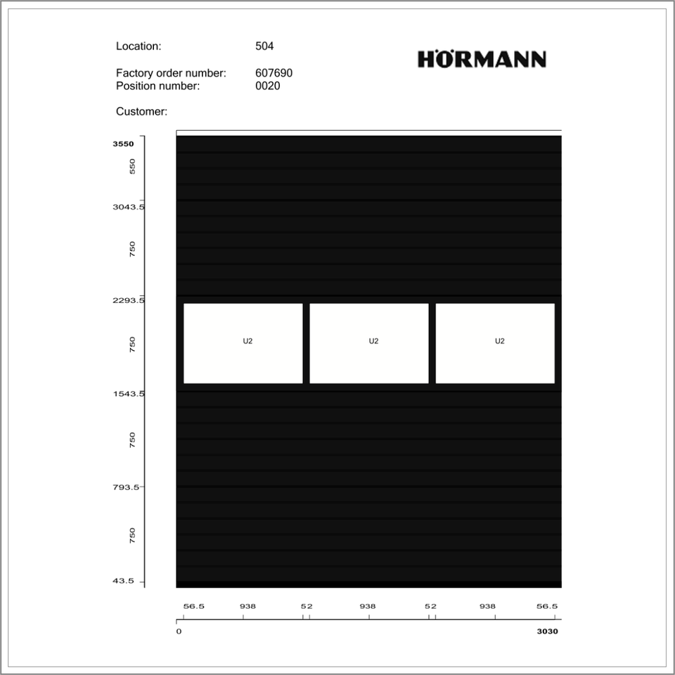 Ledhejseport, Hörmann, b: 303 h: 355