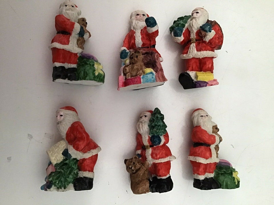 6 små vintage julemænd