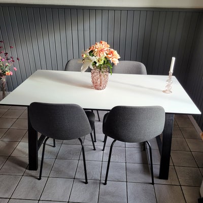 Spisebord, eg og laminat, Andersen Furniture, b: 88 l: 160, Bordpladen er med slidstærkt hvid lamina
